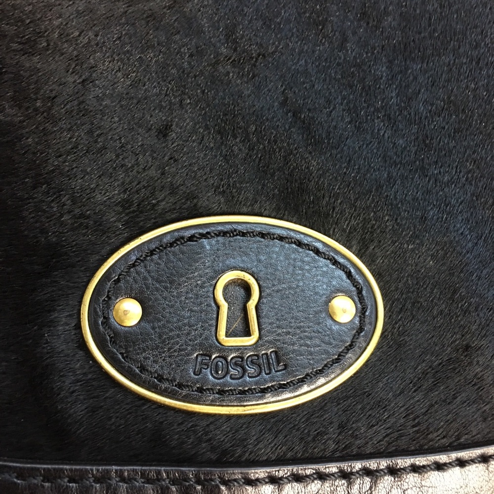 Black Fossil cross body bag